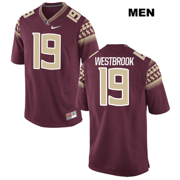 Men's NCAA Nike Florida State Seminoles #19 A.J. Westbrook College Red Stitched Authentic Football Jersey BRP6769AV